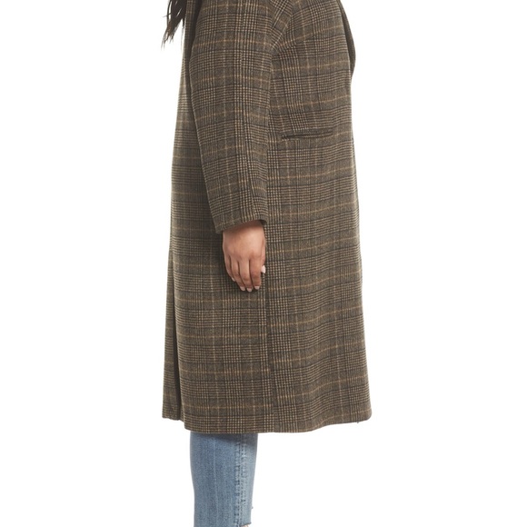NWOT Avec Les Filles Double Face Plaid Wool Blend Coat | Size S - Picture 2 of 7